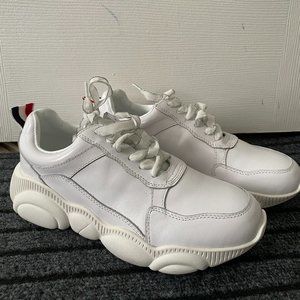 Manufacturer Sample-WOMEN'S WHITE LEATHER SNEAKERS